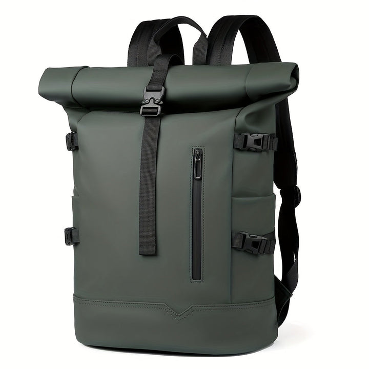 Moderne heren rugzak met strak design, laptopvak, waterdicht en functioneel voor elke dag.