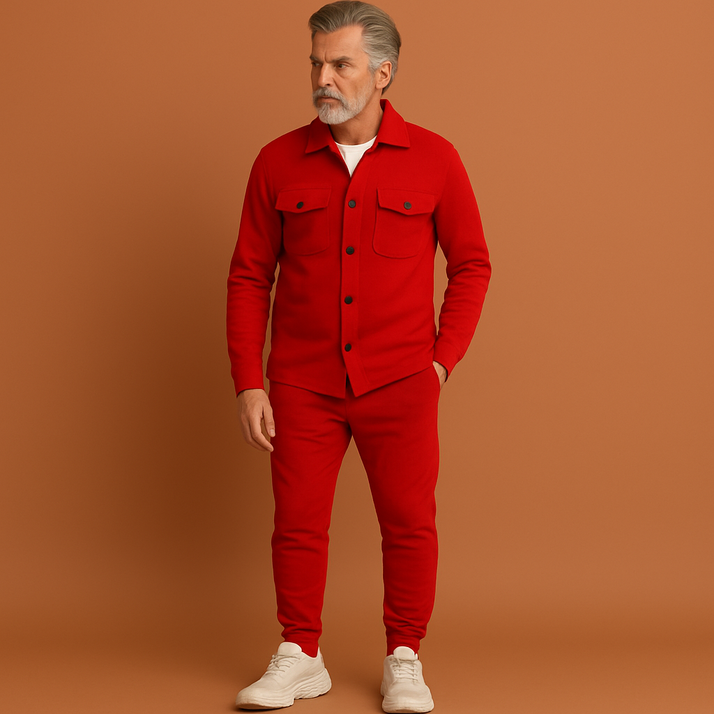 Modieuze heren set, verkrijgbaar in verschillende kleuren. Tijdloos ontwerp voor een casual, stijlvolle look.