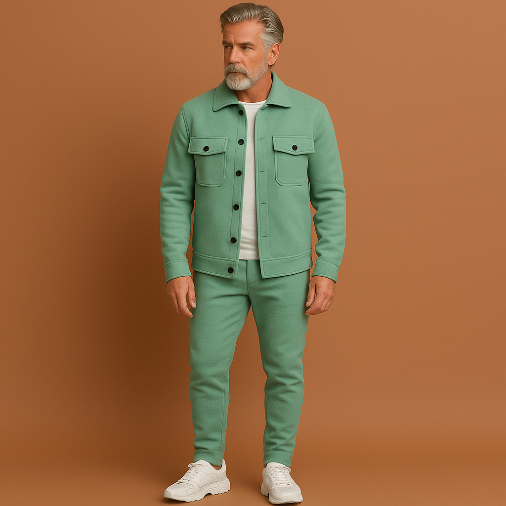 Veelzijdige heren set voor een complete outfit. Tijdloos en comfortabel, geschikt voor elke dag.