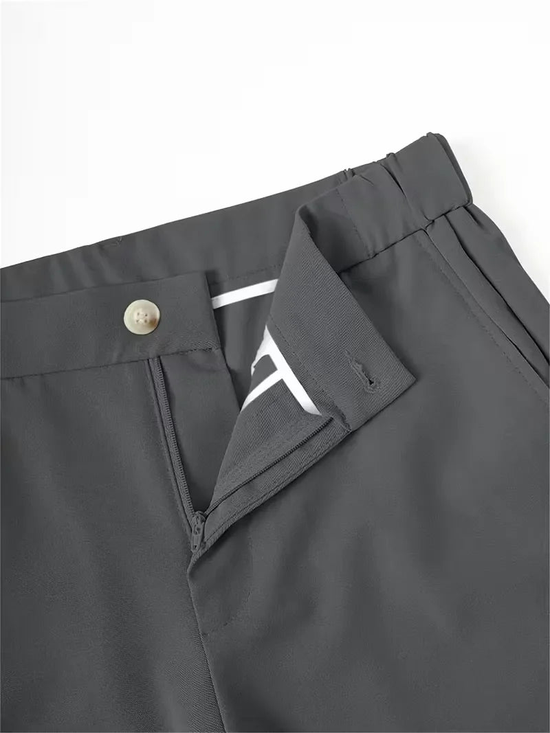 Heren mid-rise shorts, straight leg, ideaal voor een comfortabele en stijlvolle zomer.