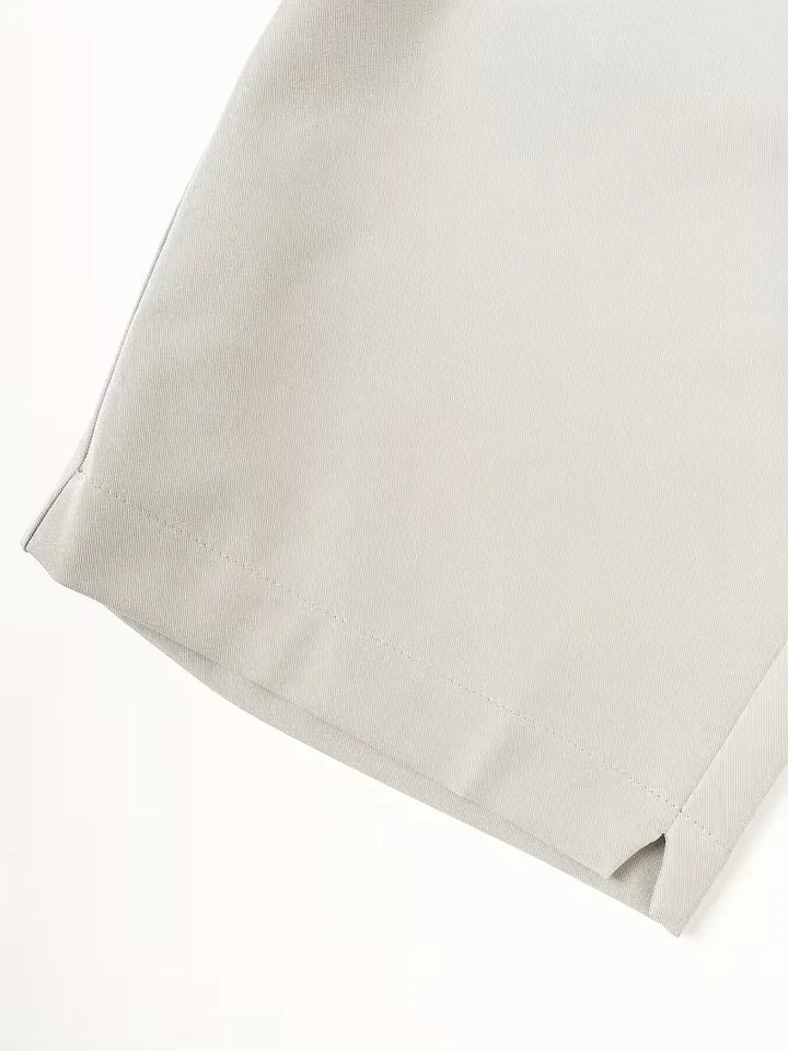 Heren mid-rise zomer shorts, casual comfort met rechte pijp en handige zakken.
