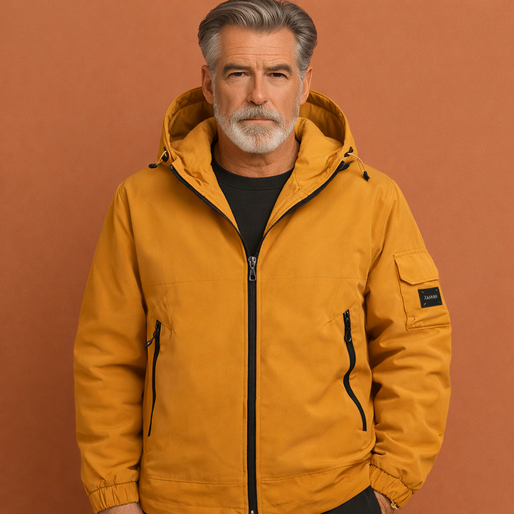 Heren skijas met capuchon voor wintersport, biedt warmte en bescherming tegen koude winterse omstandigheden.