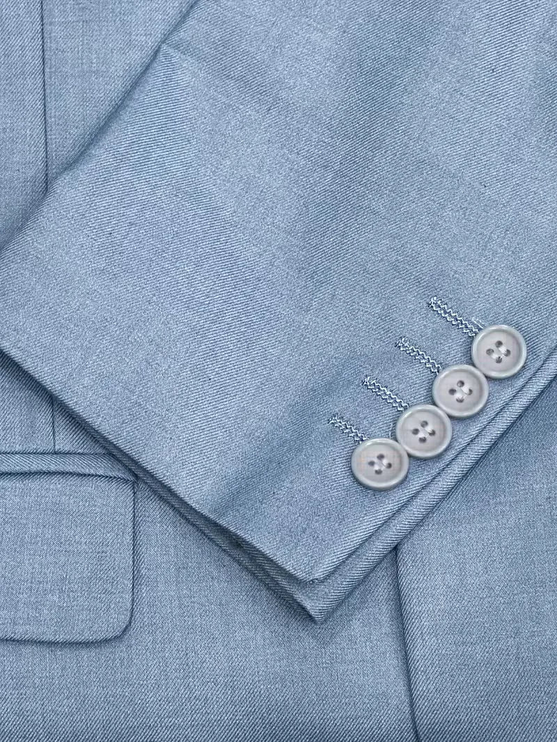 Veelzijdig herenpak slimfit; compleet met vest, colbert en pantalon voor diverse settings.
