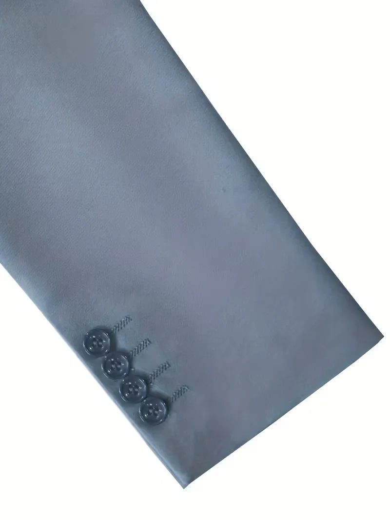 Elegant heren kostuum; slim fit driedelig ontwerp perfect voor zakelijke evenementen.