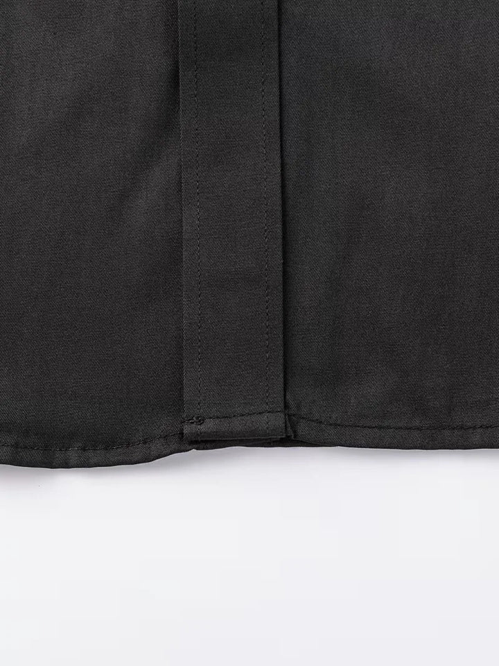 Hoogwaardig slim fit herenoverhemd met mandarijnkraag, duurzaam en elegant voor elke gelegenheid.