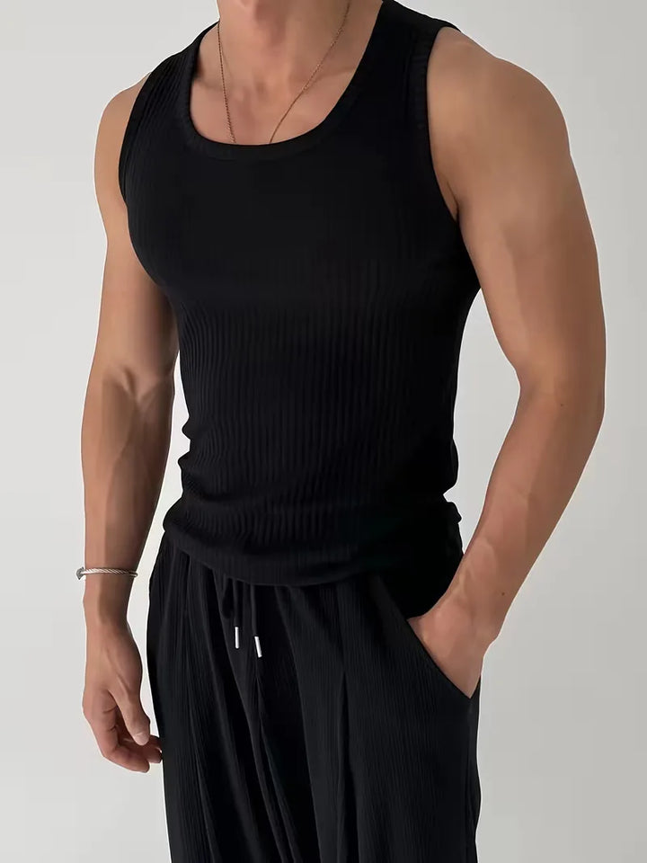 Comfortabele heren tanktop slim fit, maximale bewegingsvrijheid in de gym of tijdens fitness.