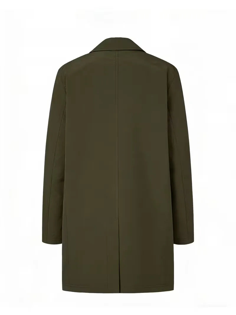 Elegante heren trenchcoat, slim fit pasvorm, de ideale buitenjas voor een smart casual look.