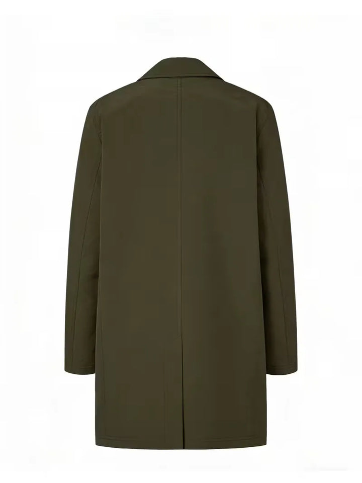 Elegante heren trenchcoat, slim fit pasvorm, de ideale buitenjas voor een smart casual look.