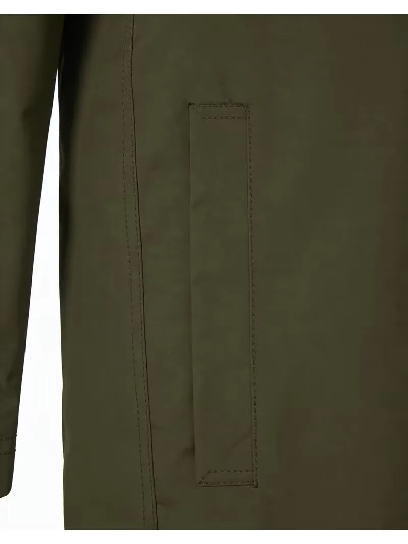Moderne heren trenchcoat, slim fit ontwerp met verfijnde zakken, voor een smart casual uitstraling.