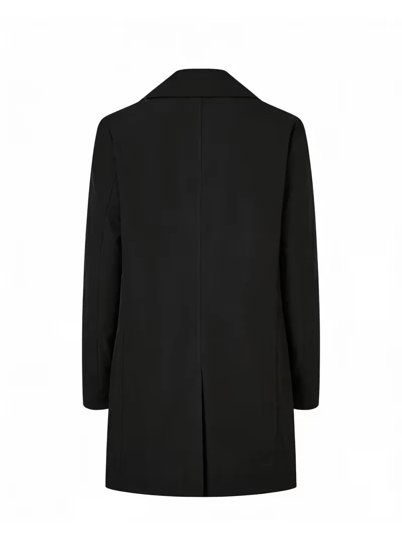 Verfijnde slim fit trenchcoat voor heren, ideale buitenjas voor lente- en herfstweer.