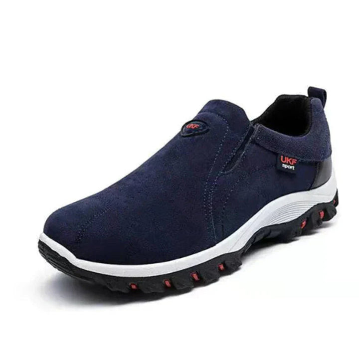 Comfortabele elastische heren slip-on sneakers, perfect voor moeiteloos aantrekken en dagelijks draagcomfort.