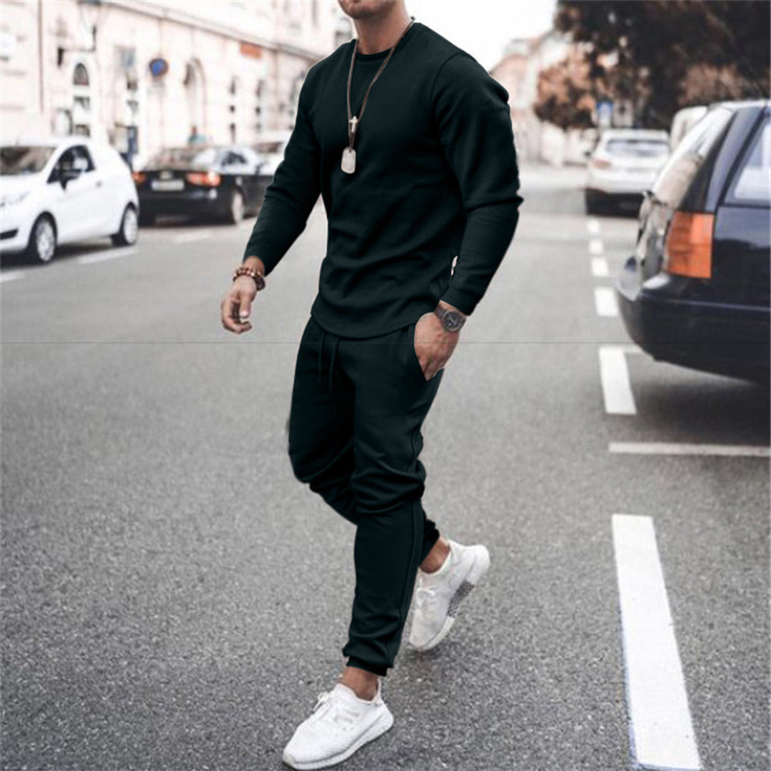 Modern heren trainingspak, casual kleding set voor mannen; comfortabel en stijlvol voor herfst en winter vrije tijd.