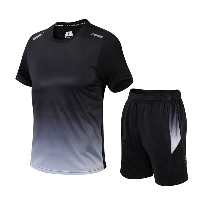 Ademende heren trainingsset, ideaal voor fitness en intensieve workouts.