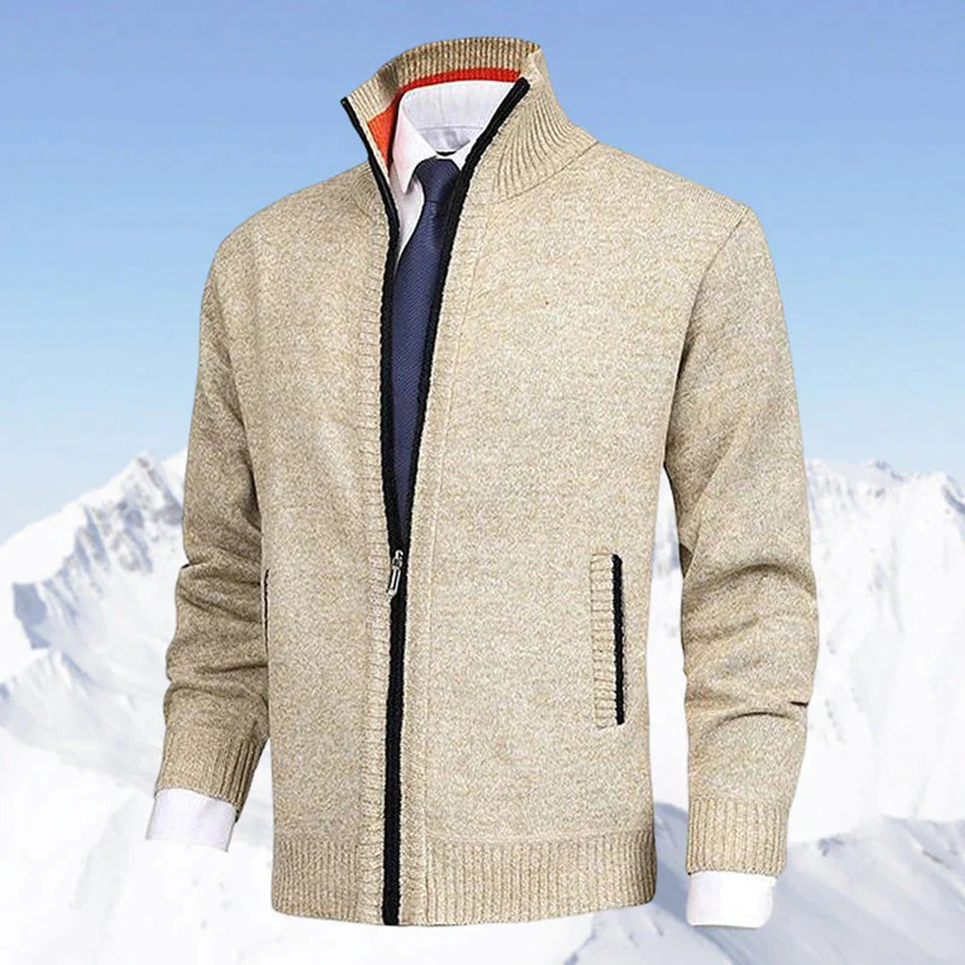 Achterkant van het heren stijlvolle comfort vest, minimalistisch design, nieuwe kleding