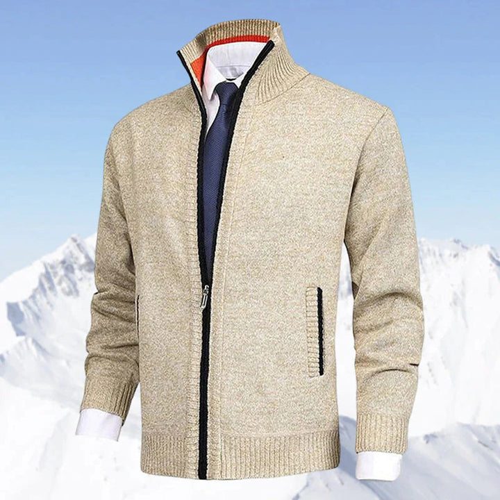 Achterkant van het heren stijlvolle comfort vest, minimalistisch design, nieuwe kleding