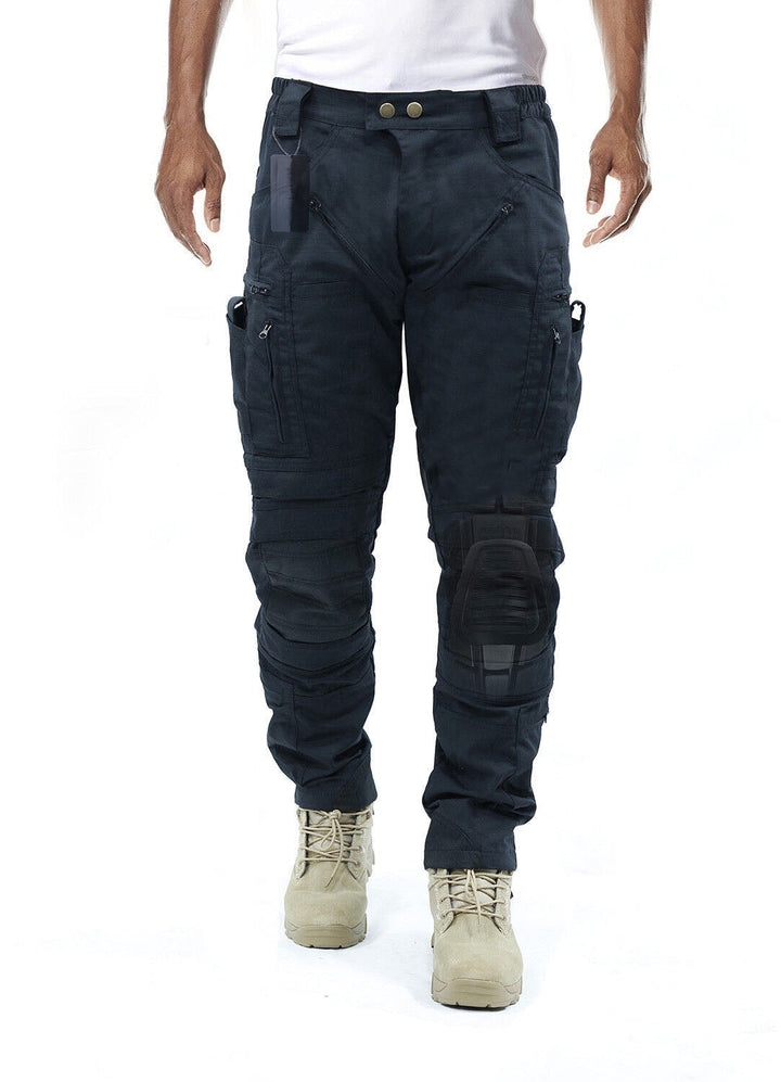 Functionele herenbroek met modieus design: Tactische cargo, inclusief kniebescherming, voor herenmode en werk.