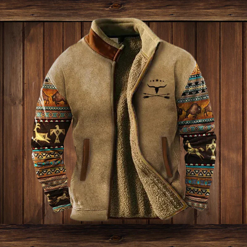 Heren teddy vest met rits, vintage stijl, ideaal voor herfst & winter. Comfortabel & warm, perfect als tussenjas.