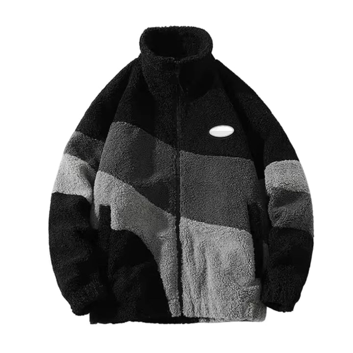 Heren teddyvest met rits en hoge col, perfect voor warmte en comfort in de winter.