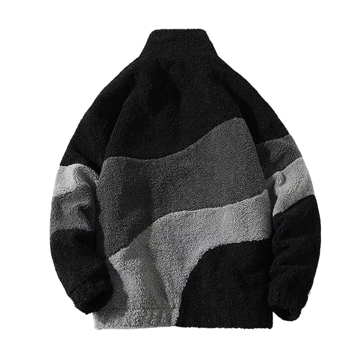 Comfortabel heren teddyvest met rits, hoge col, perfect voor casual wintermode.