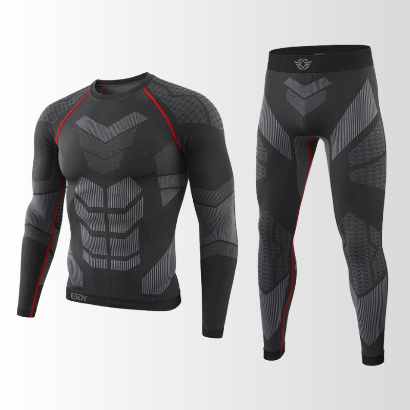 Veelzijdige heren thermische basislaag set, geschikt voor sport, wandelen, skiën en dagelijks wintercomfort.
