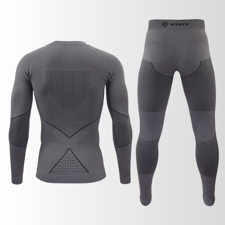 Heren thermisch ondergoed set voor optimale warmte en comfort tijdens winterse activiteiten.