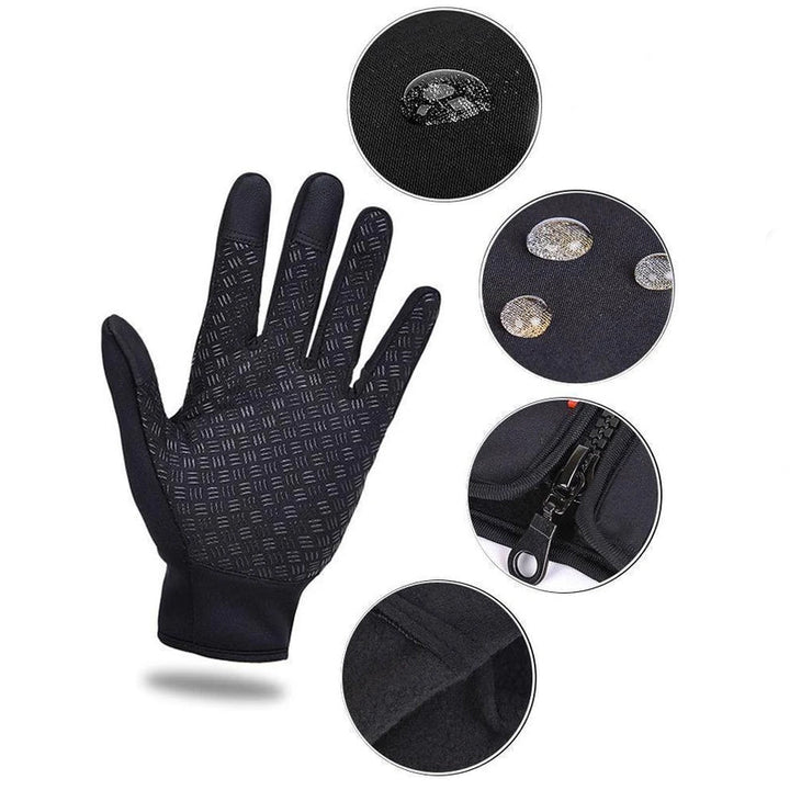 Hoogwaardige heren handschoenen: thermisch, waterdicht, winddicht, touchscreen en met antislip grip voor de winter.