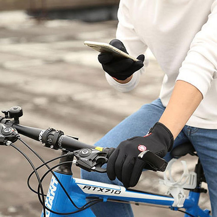 Warme, ademende heren handschoenen, waterdicht en winddicht, met touchscreen voor smartphone gebruik.