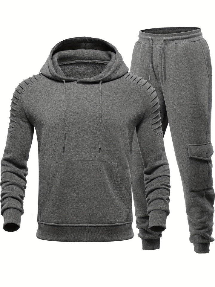 Casual heren trainingspak, complete sportset perfect voor thuis, fitness of ontspannen vrijetijdsactiviteiten.