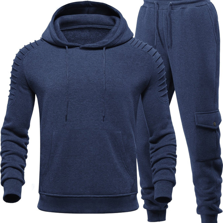 Comfortabel heren trainingspak voor alle seizoenen, inclusief joggingbroek en top met lange mouwen voor dagelijks gebruik.