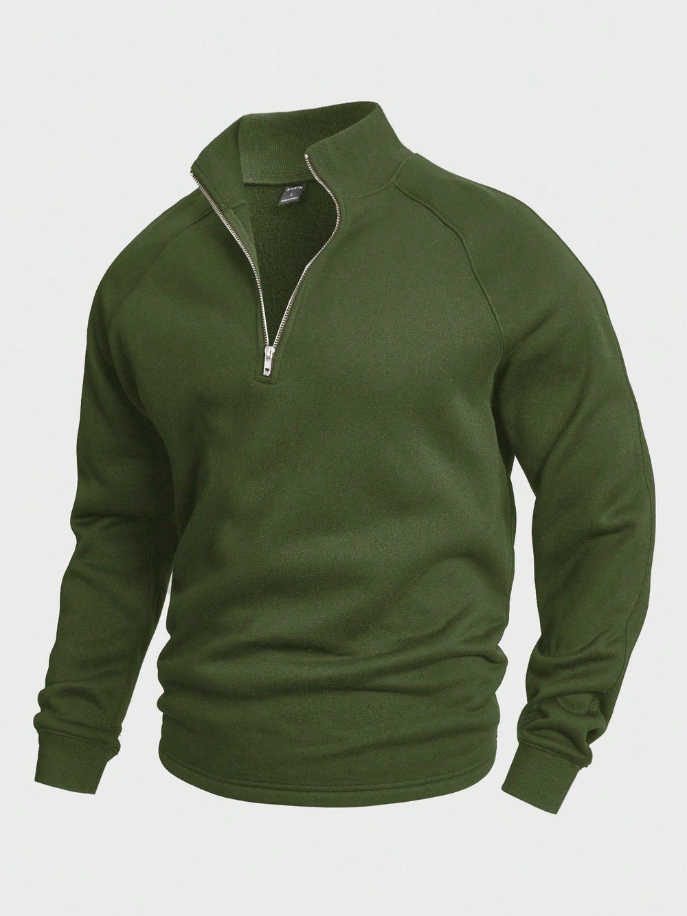 Comfortabele heren trui met opstaande kraag en halve rits. Ideaal voor een tijdloze, casual vrijetijdslook.