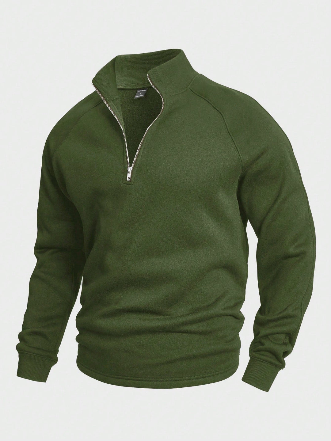 Comfortabele heren trui met opstaande kraag en halve rits. Ideaal voor een tijdloze, casual vrijetijdslook.