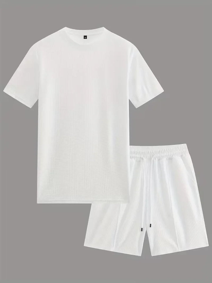 Heren korte mouwen set: perfect voor ontspanning, sport of een dagje uit in de zomer.