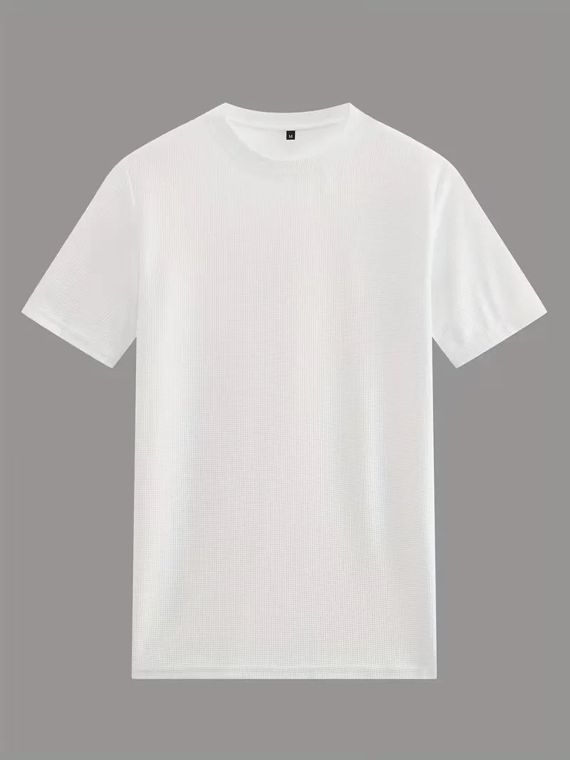 Comfortabele heren casual set: T-shirt met korte mouwen en bijpassende shorts voor de zomer.