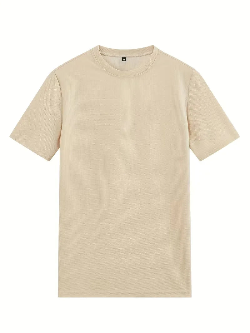 Casual heren tweedelige set: T-shirt en shorts voor een ontspannen zomerse look.