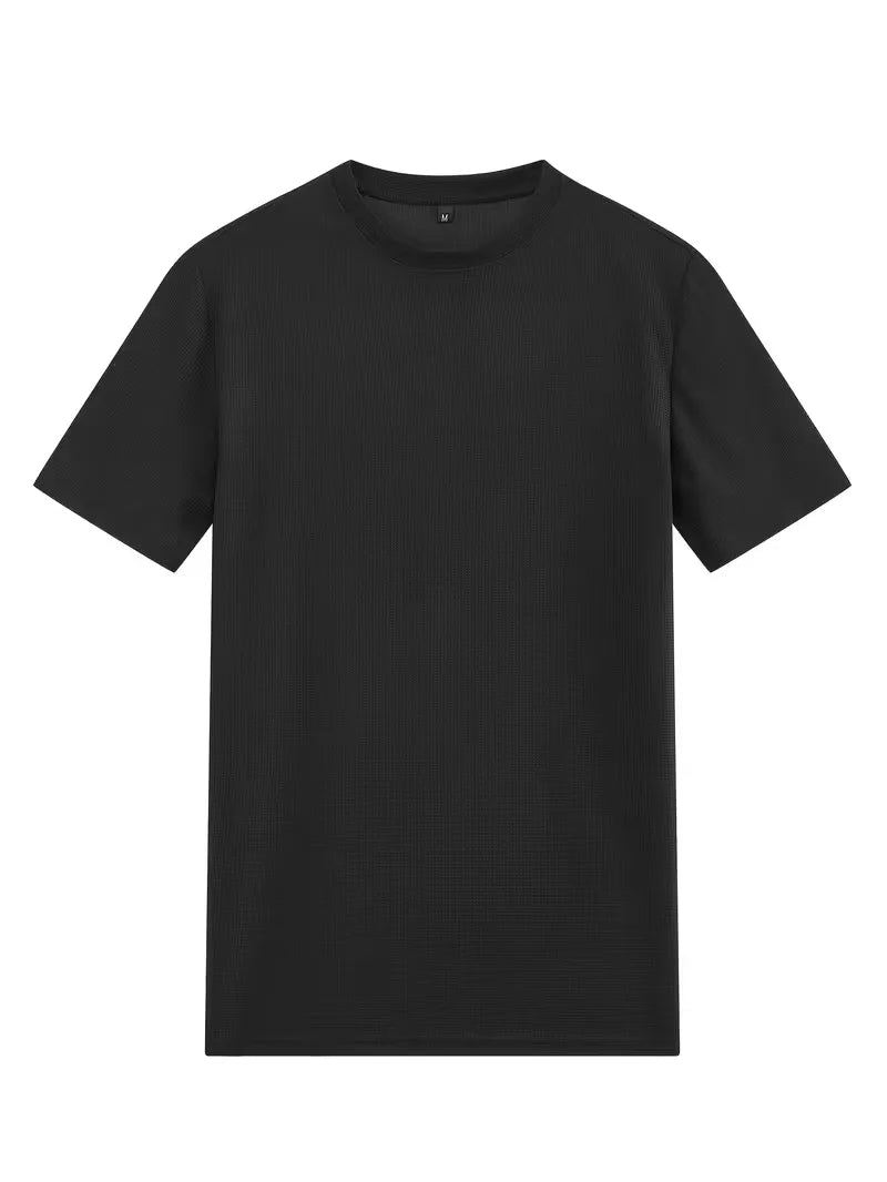 Heren comfort set voor de zomer: basic T-shirt met korte mouwen en soepele shorts.