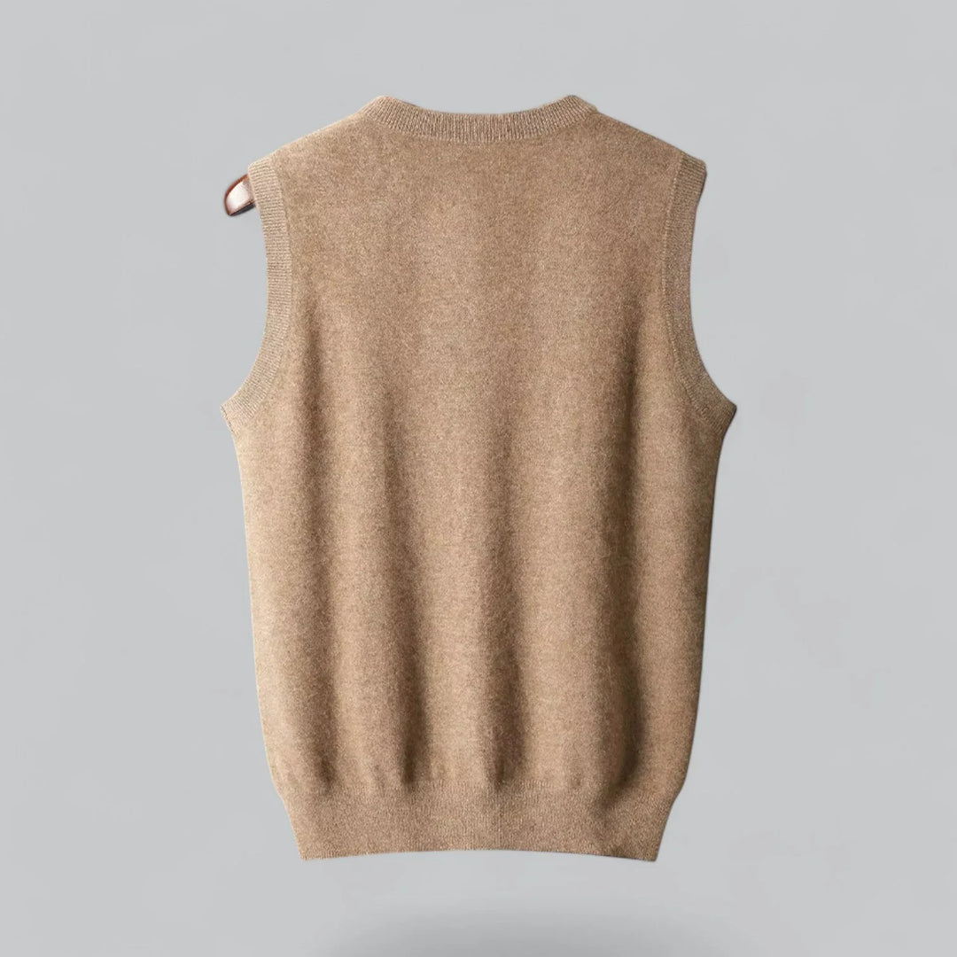 Tijdloze heren V-hals spencer, perfect voor casual of formele herenkleding.