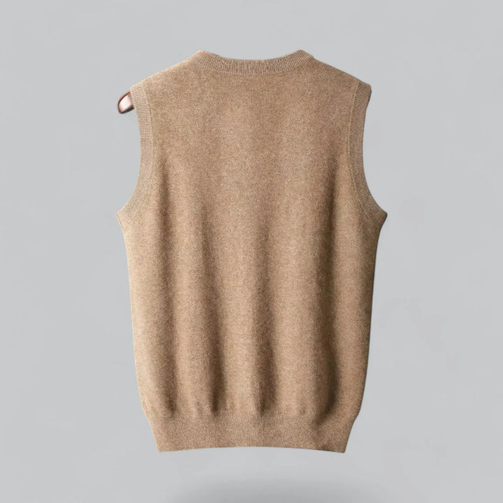 Tijdloze heren V-hals spencer, perfect voor casual of formele herenkleding.