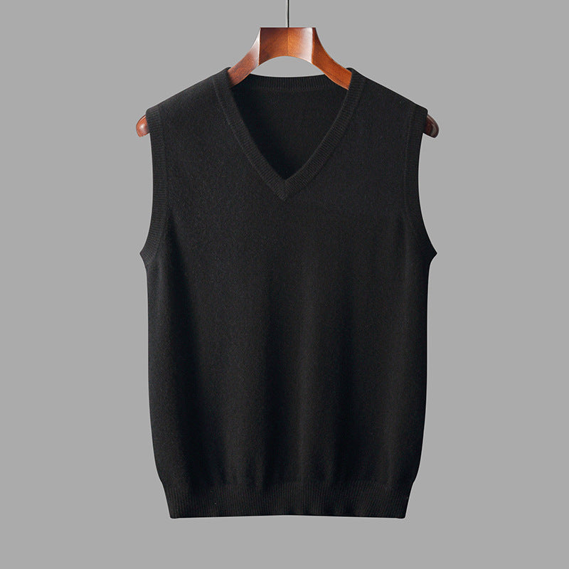 Comfortabel en stijlvol heren vest met V-hals, perfect voor herfst/winter.