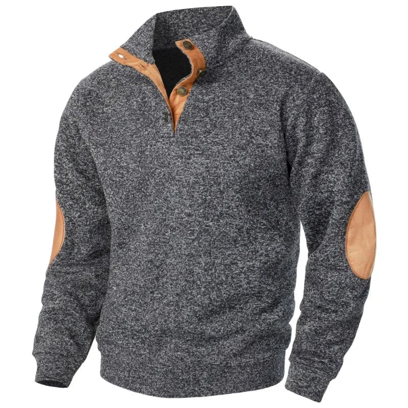 Lichtblauw heren V-hals sweatshirt, stretch en ademend, een must-have voor de lente en zomer