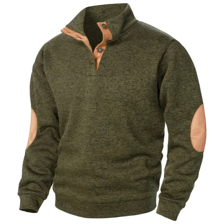 Zwart heren V-hals sweatshirt met stretch, biedt ultiem comfort, ideaal voor zomeravonden