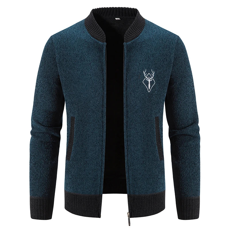 Stijlvol heren vest met ritssluiting, opstaande kraag en herticoon, perfect voor casual of nette kleding.