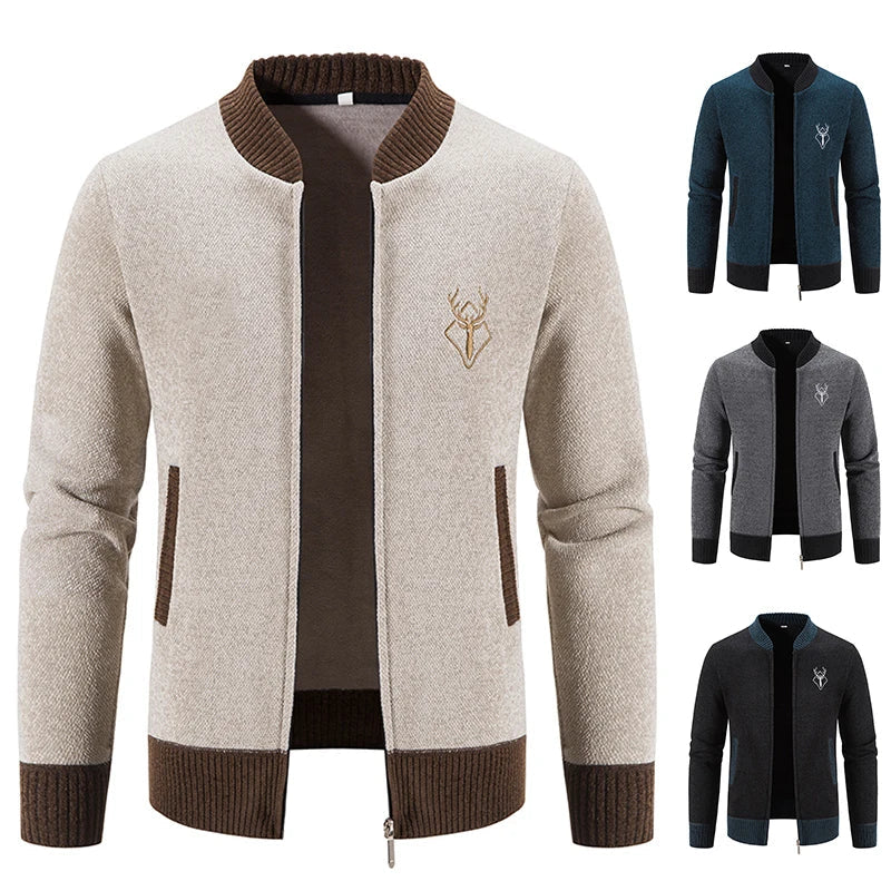 Warm heren vest met herticoon en opstaande kraag; veelzijdig voor herfst- en wintergarderobe.