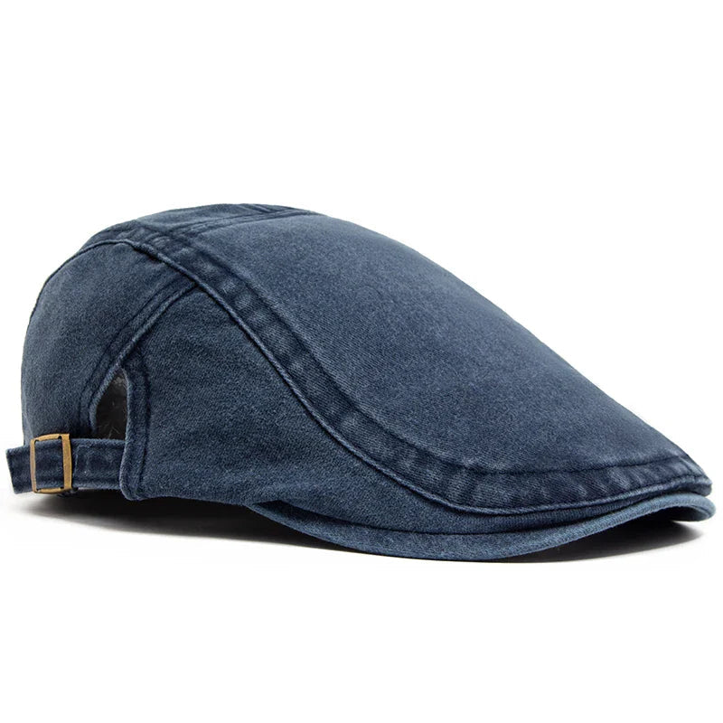 Veelzijdige heren pet: een tijdloze vintage beret die elegantie en Franse stijl toevoegt aan elke herfst/winter garderobe.