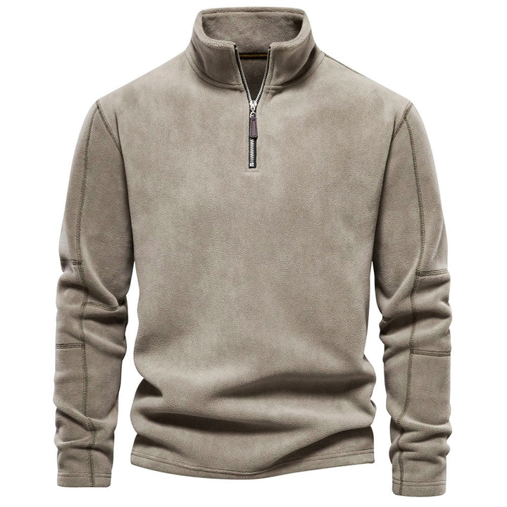 Heren warme pullover met halve rits, ideaal voor winter en herfst. Comfortabele casual trui voor mannen.