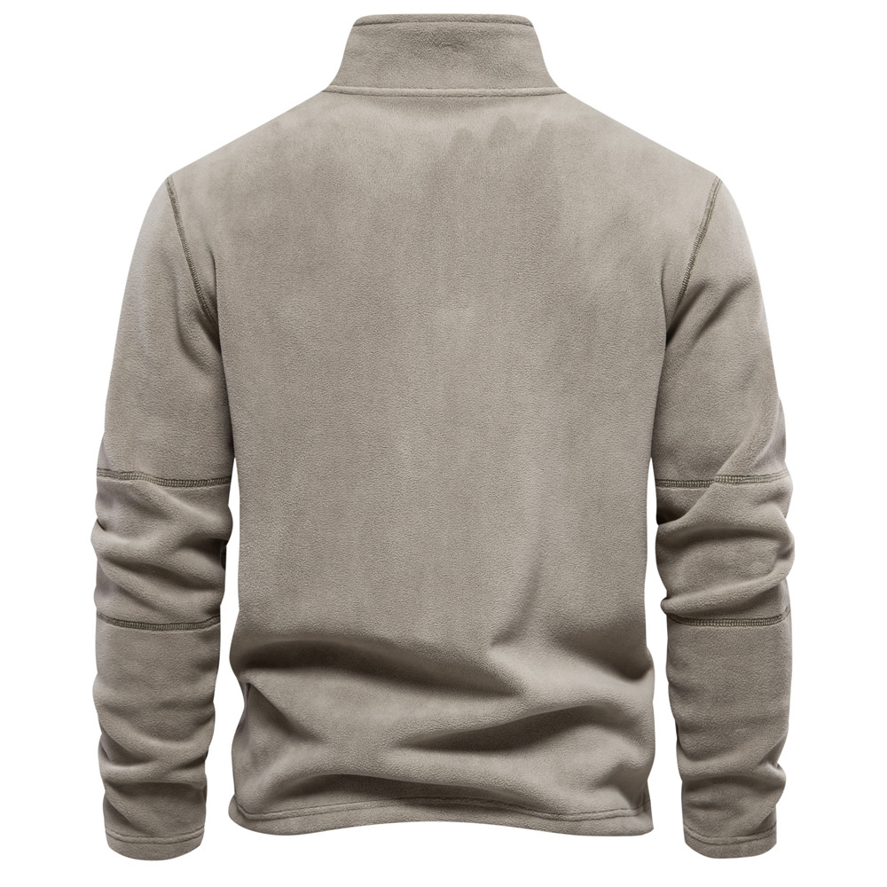 Stijlvolle heren trui met halve rits. Een casual pullover perfect voor de koelere dagen.