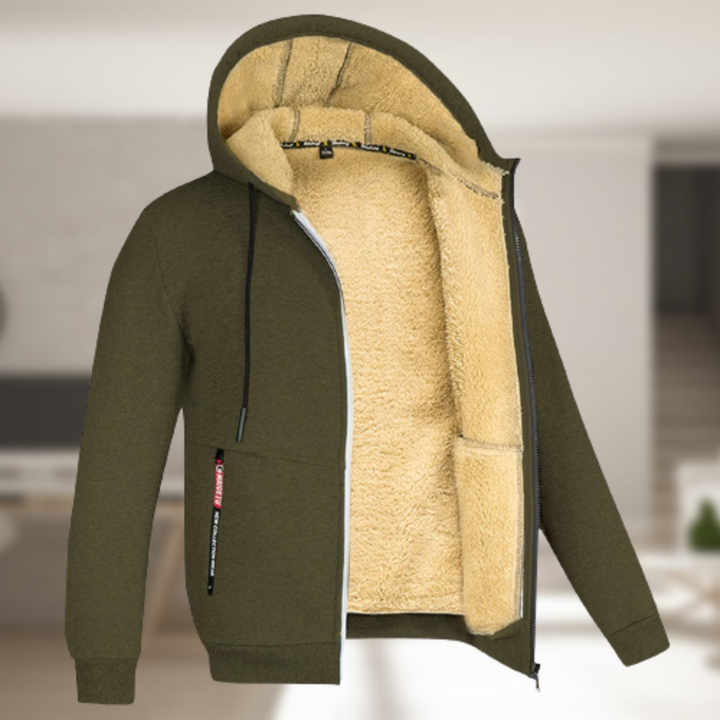 Mannenmode: Relaxte pasvorm heren hoodie met capuchon en praktische ritssluiting voor dagelijks gebruik.