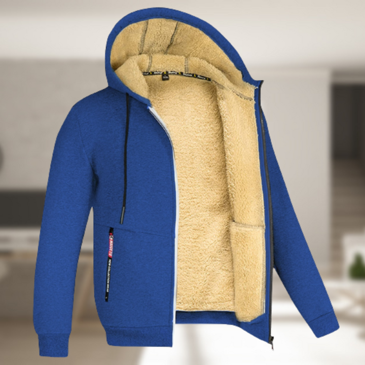 Veelzijdige heren hoodie met ritssluiting, comfortabel en warm voor alle mannen.