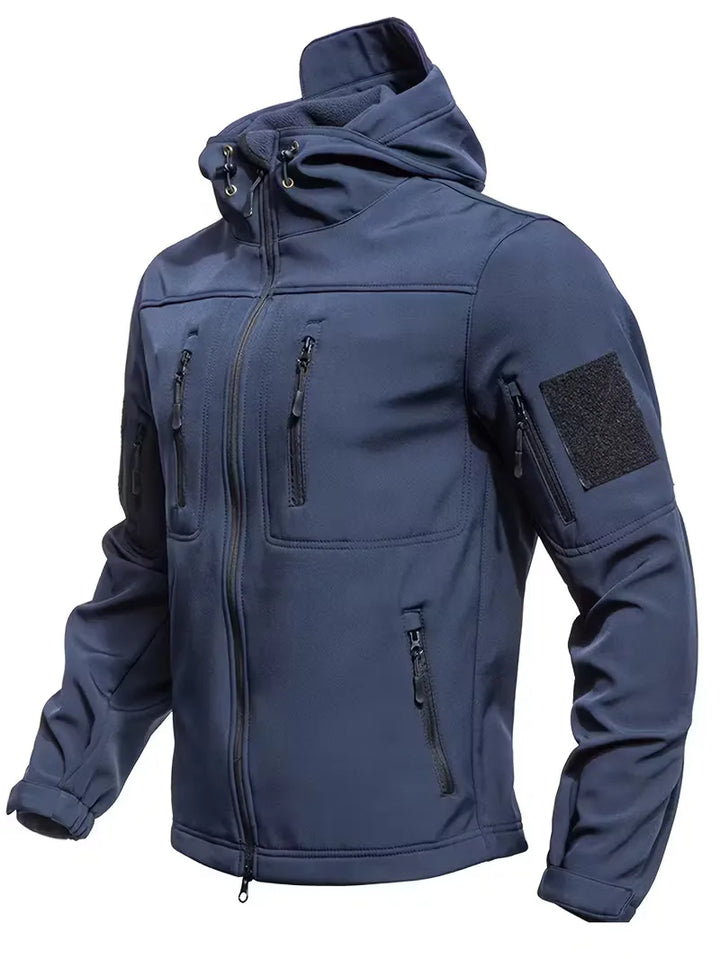 Heren warmte parka, frontaal, ideaal voor koude winterdagen.
