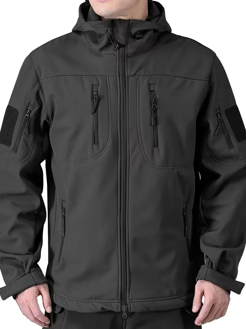 Casual heren parka, open gedragen, toont de binnenkant en de gelaagdheid.