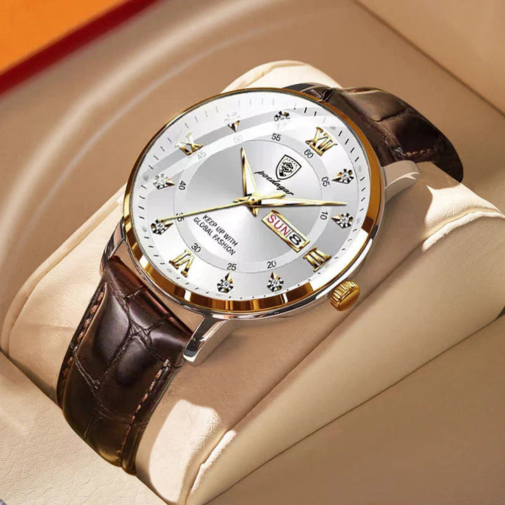 Luminous herenhorloge, waterdicht RVS met glow-in-the-dark weergave. Ideaal cadeau, voegt elegantie toe aan elke herenmode outfit.